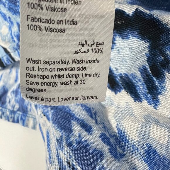 Avenue Womens Blue & White Boho Tunic Top With Button Details Size 22/24 - Picture 15 of 16